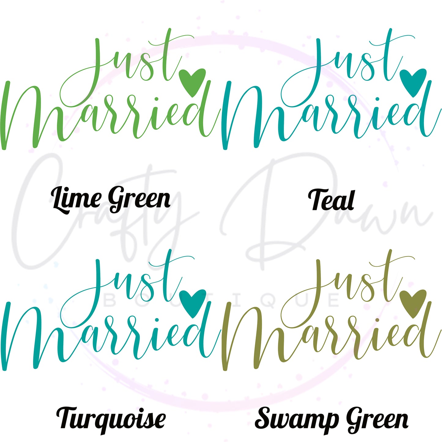 Just Married Acrylic Wedding Sign