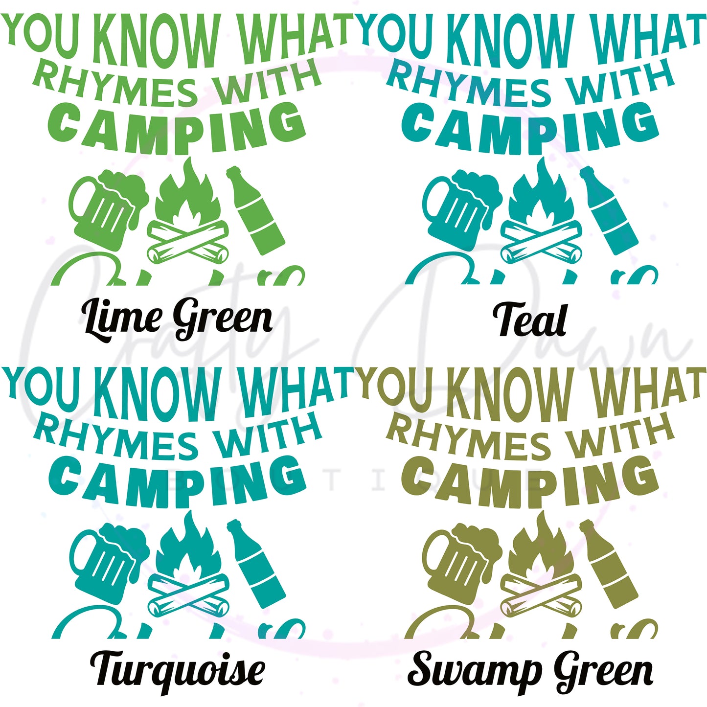 What Rhymes With Camping Decal