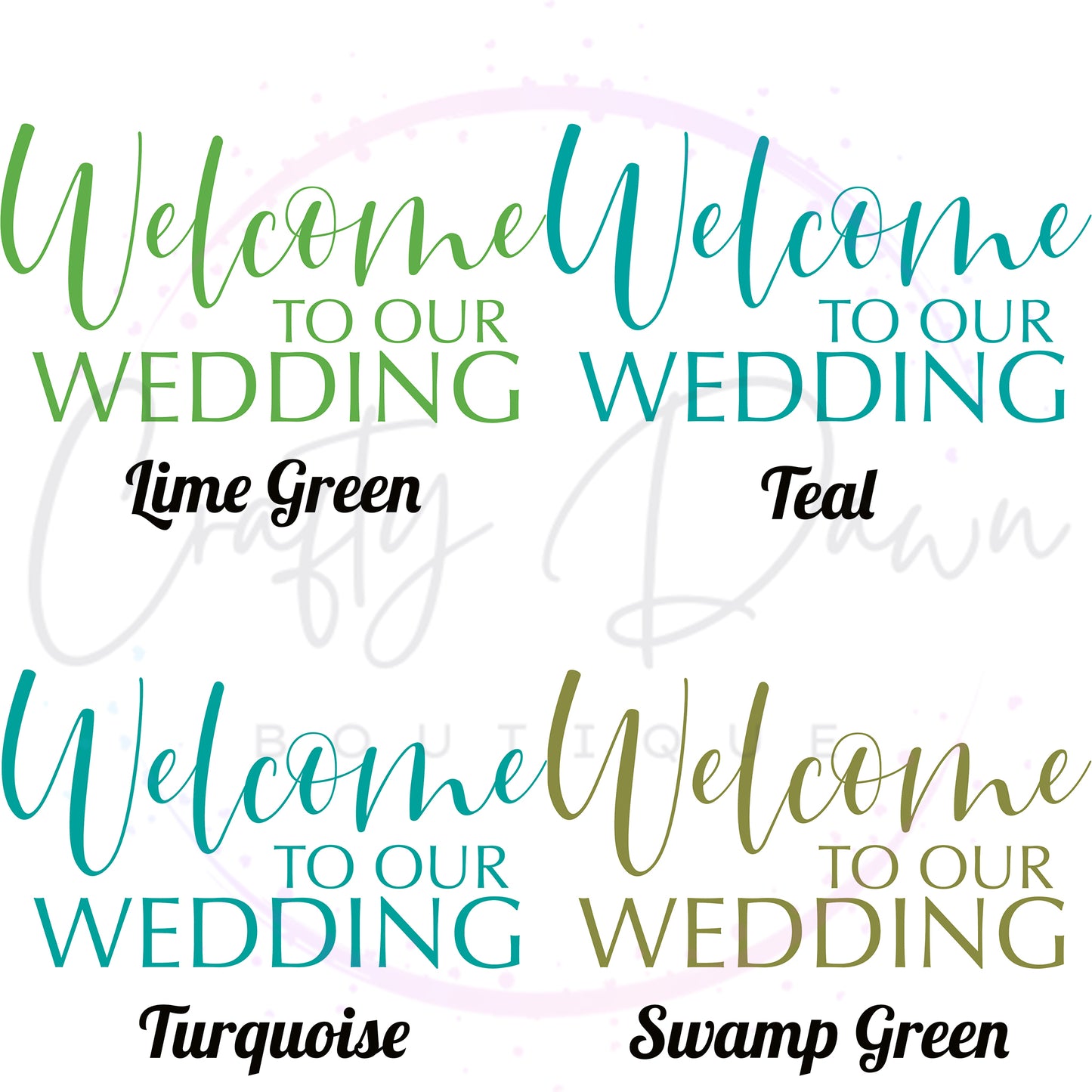 Welcome To Our Wedding Acrylic Wedding Sign