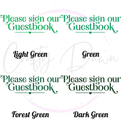 Please Sign Our Guestbook Acrylic Wedding Sign