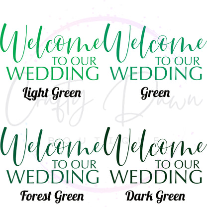 Welcome To Our Wedding Acrylic Wedding Sign