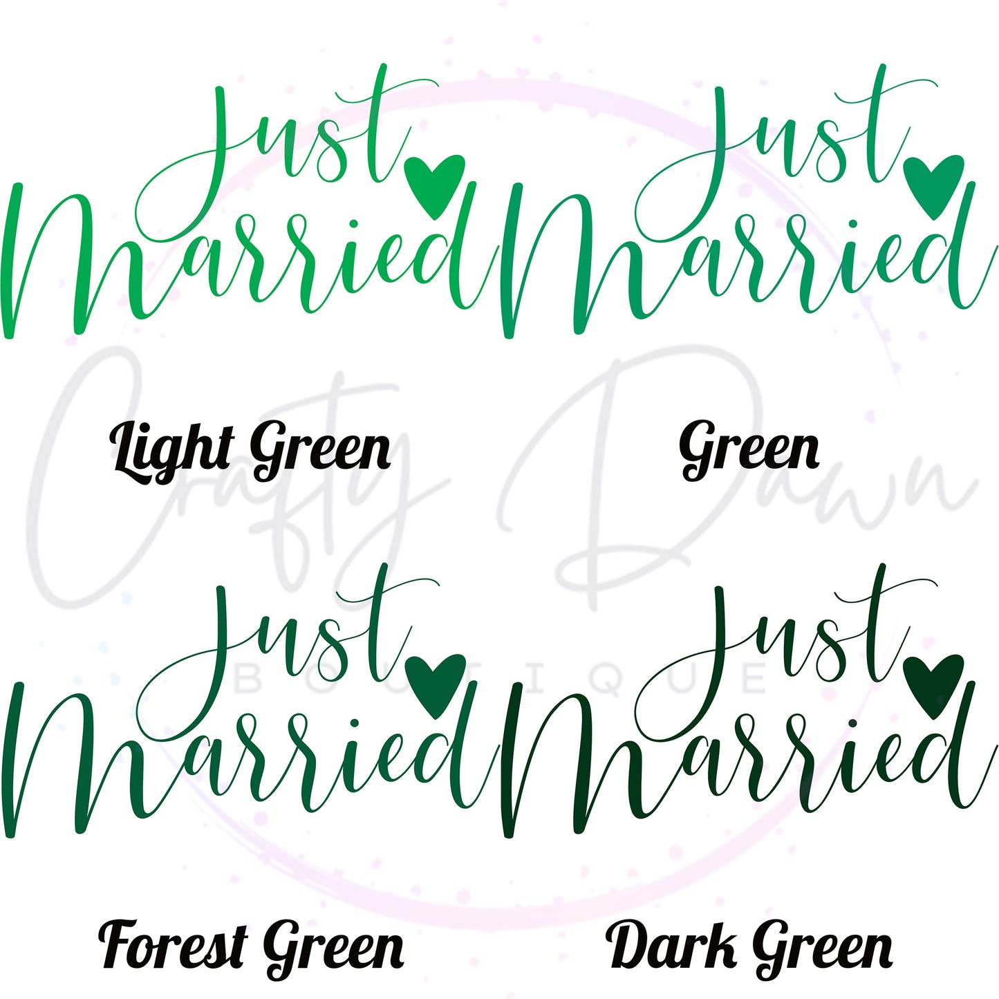 Just Married Acrylic Wedding Sign