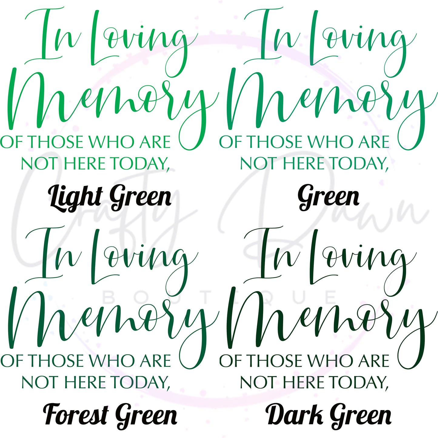 In Loving Memory Acrylic Wedding Sign