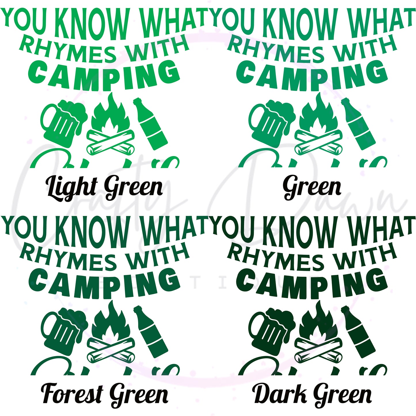 What Rhymes With Camping Decal