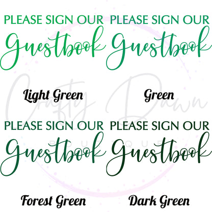 Please Sign Our Guestbook 2 Acrylic Wedding Sign