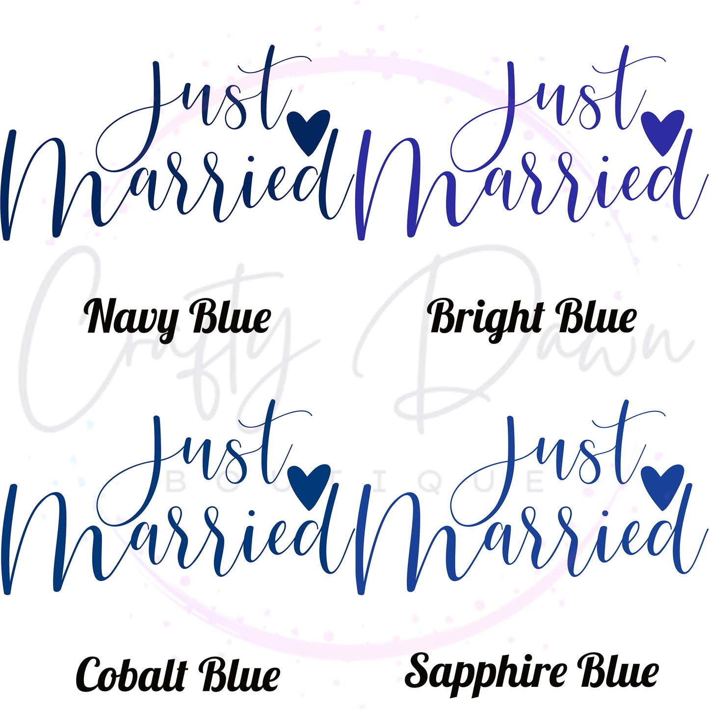 Just Married Acrylic Wedding Sign