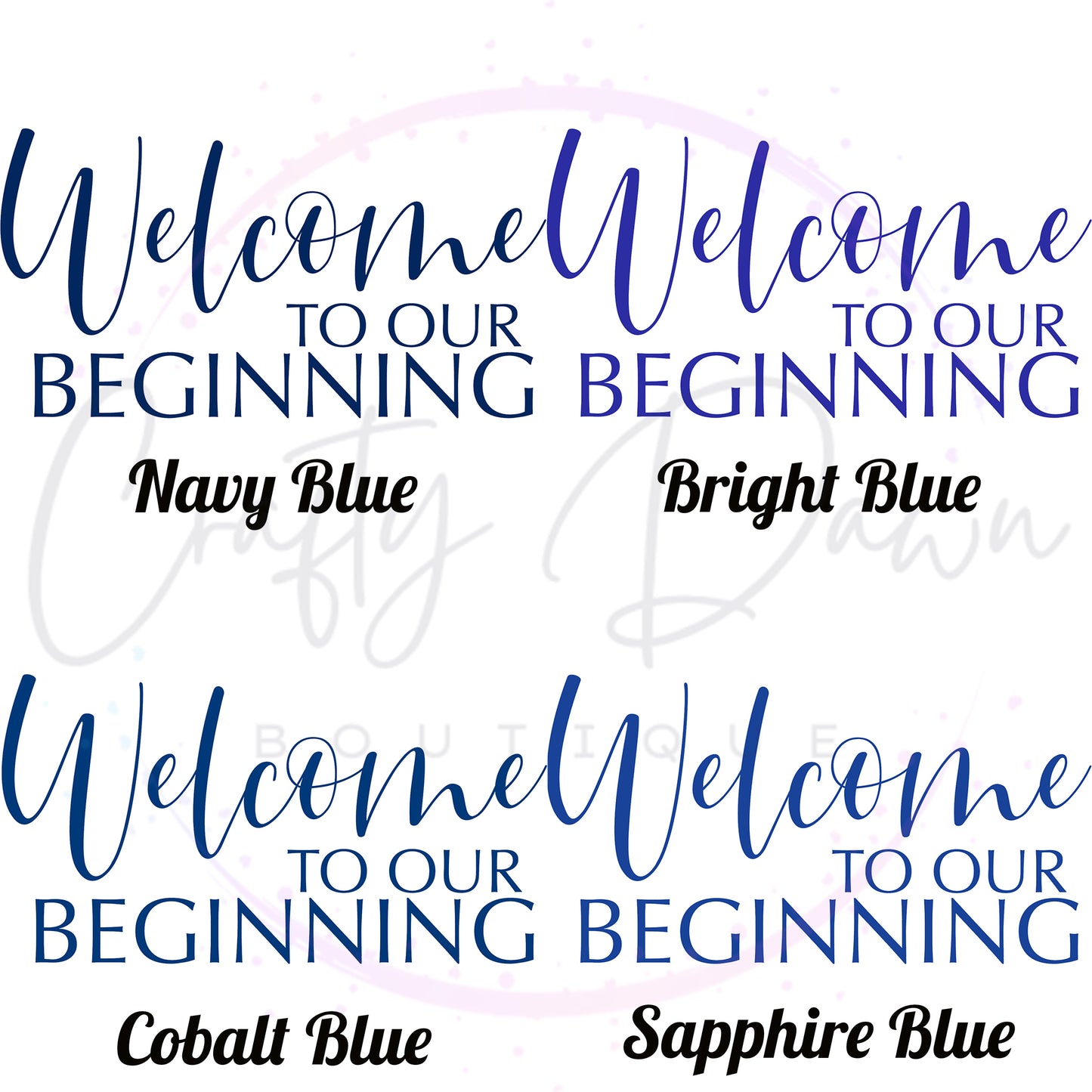 Welcome To Our Beginning Acrylic Wedding Sign