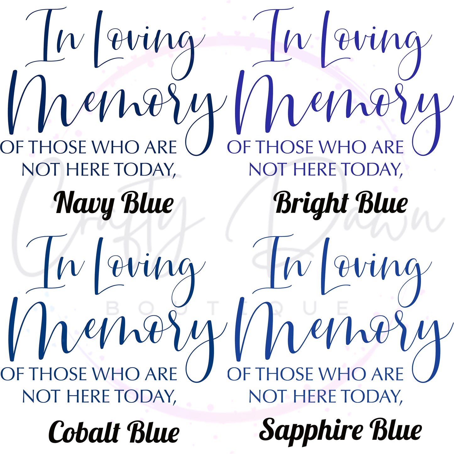 In Loving Memory Acrylic Wedding Sign