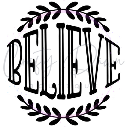 Believe Engraved Acrylic Ornament