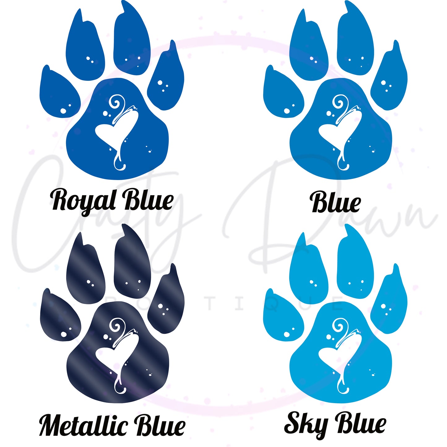 Paw Heart Decal