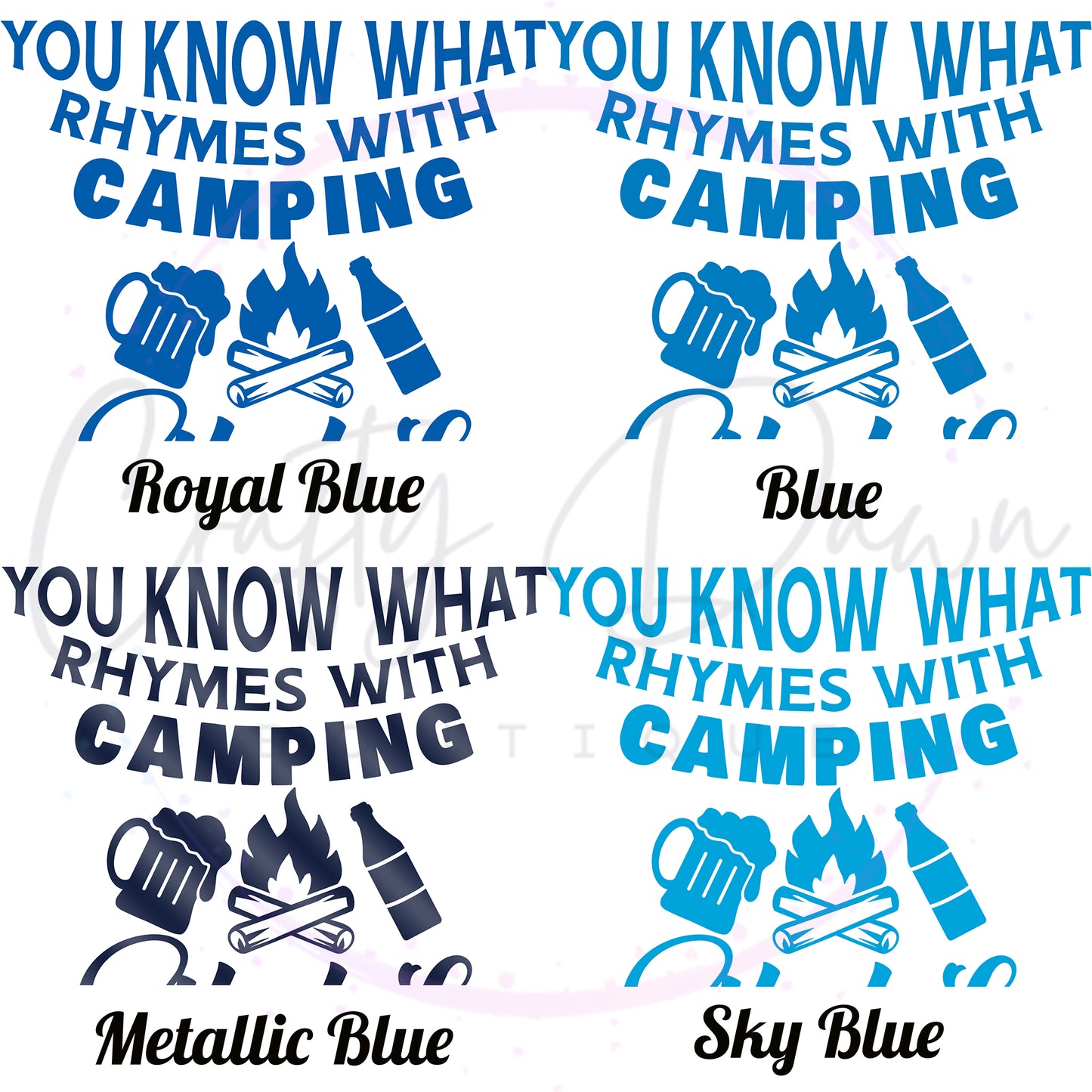 What Rhymes With Camping Decal