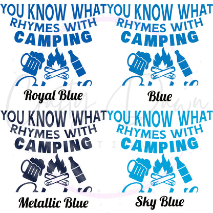 What Rhymes With Camping Decal