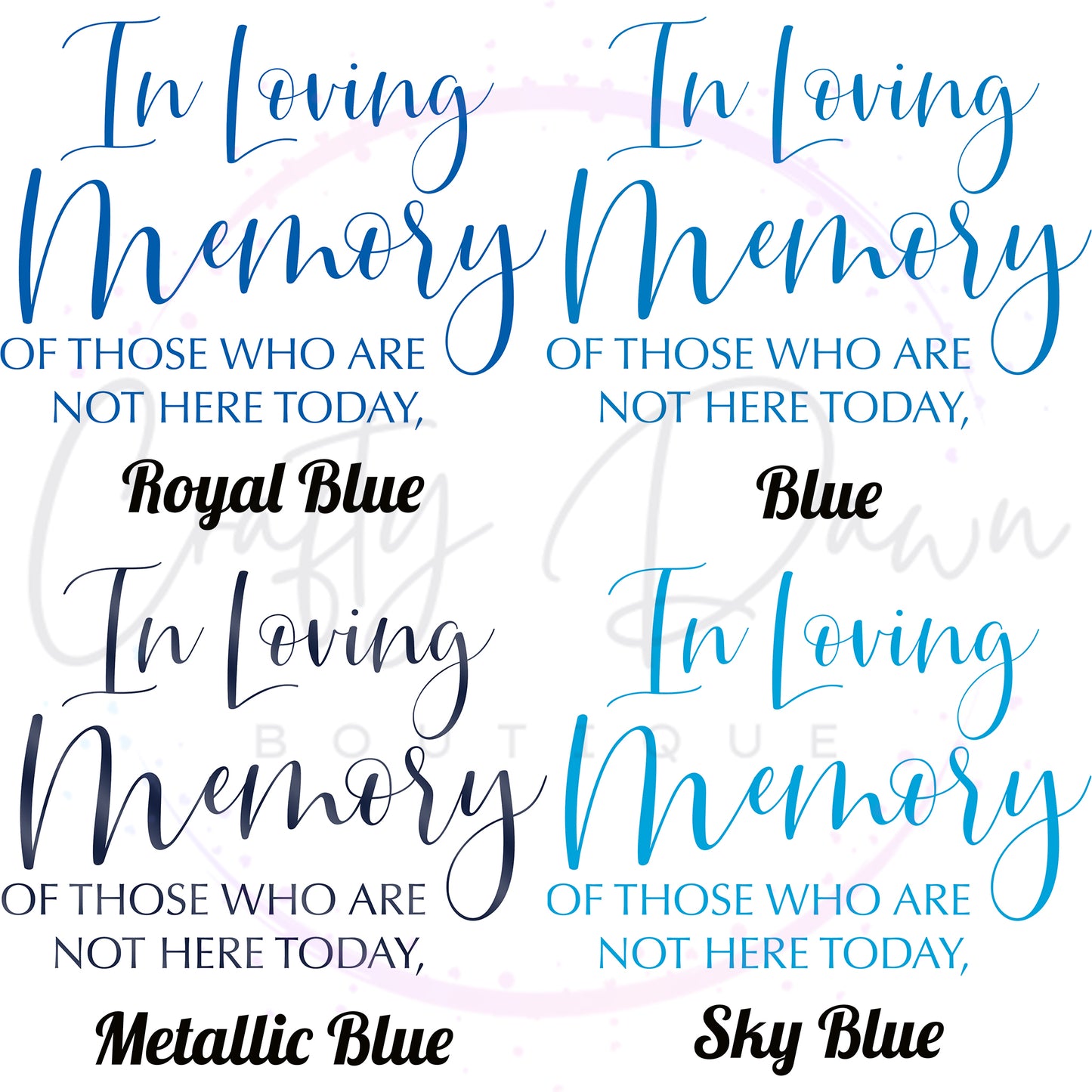 In Loving Memory Acrylic Wedding Sign