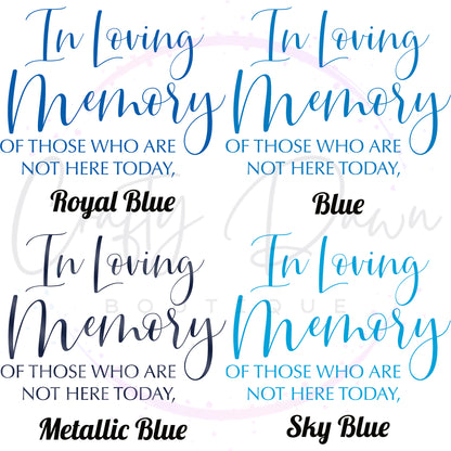 In Loving Memory Acrylic Wedding Sign