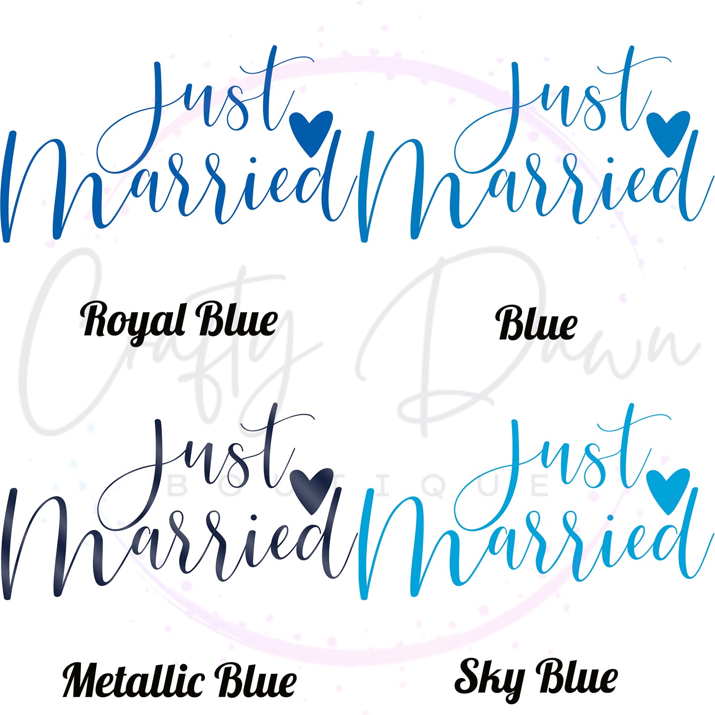 Just Married Acrylic Wedding Sign