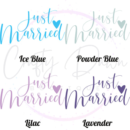 Just Married Acrylic Wedding Sign