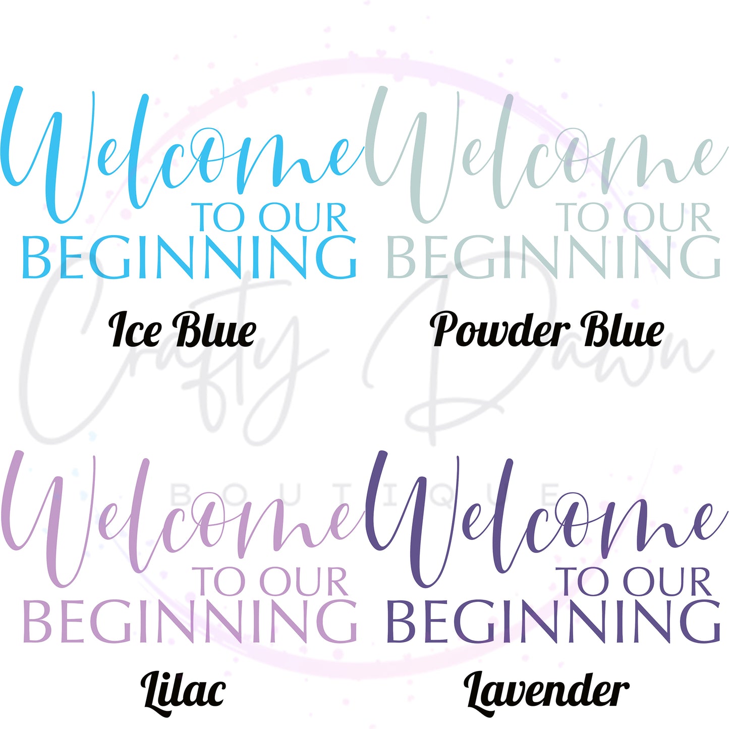 Welcome To Our Beginning Acrylic Wedding Sign