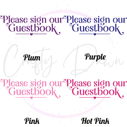 Please Sign Our Guestbook Acrylic Wedding Sign