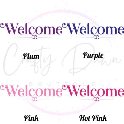 Welcome Acrylic Wedding Sign