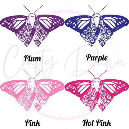 Ribbon Butterfly Decal