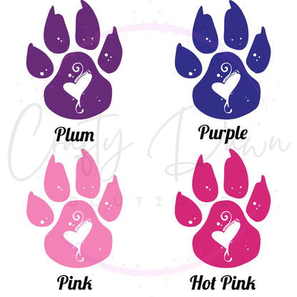 Paw Heart Decal