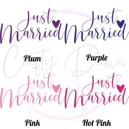 Just Married Acrylic Wedding Sign