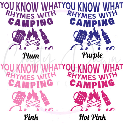 What Rhymes With Camping Decal