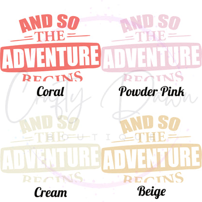 So The Adventure Begins Decal