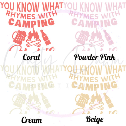 What Rhymes With Camping Decal