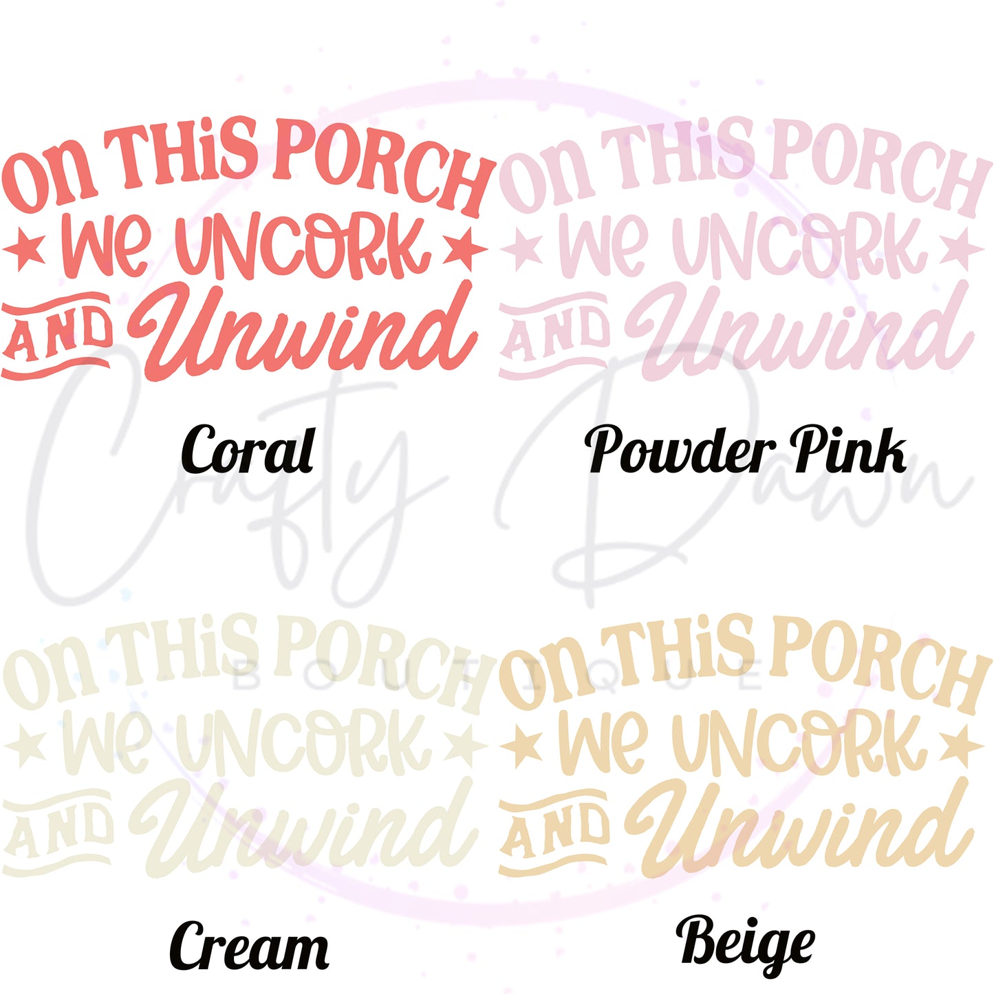 Uncork And Unwind Decal