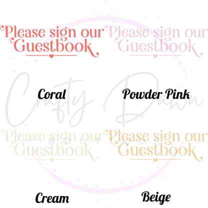 Please Sign Our Guestbook Acrylic Wedding Sign