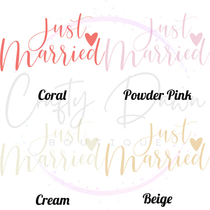 Just Married Acrylic Wedding Sign