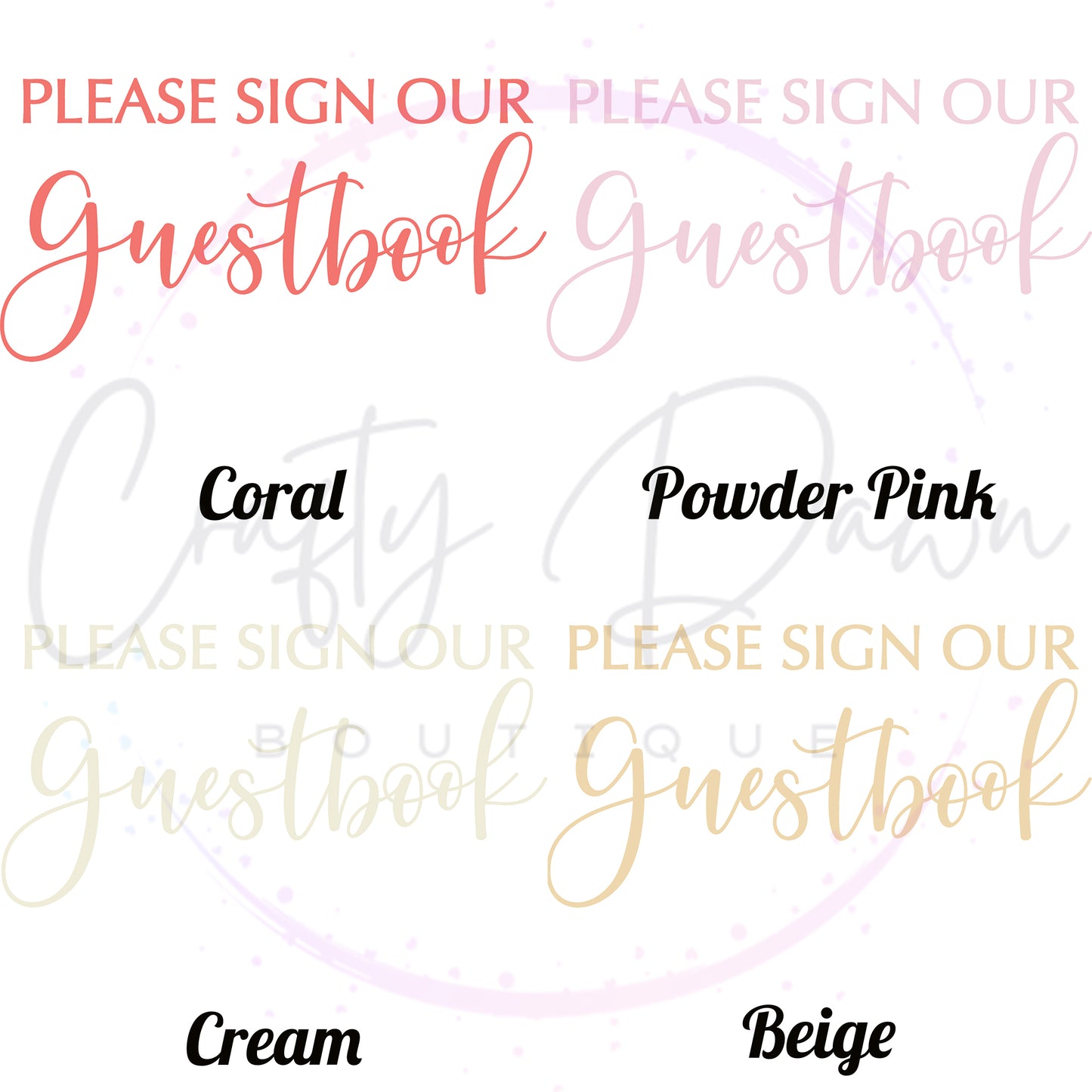 Please Sign Our Guestbook 2 Acrylic Wedding Sign