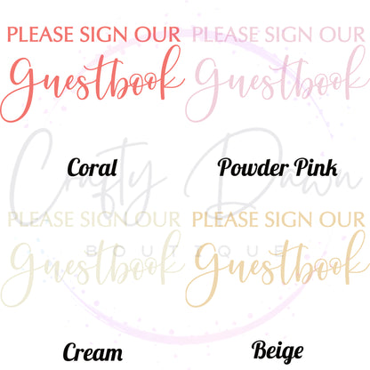 Please Sign Our Guestbook 2 Acrylic Wedding Sign