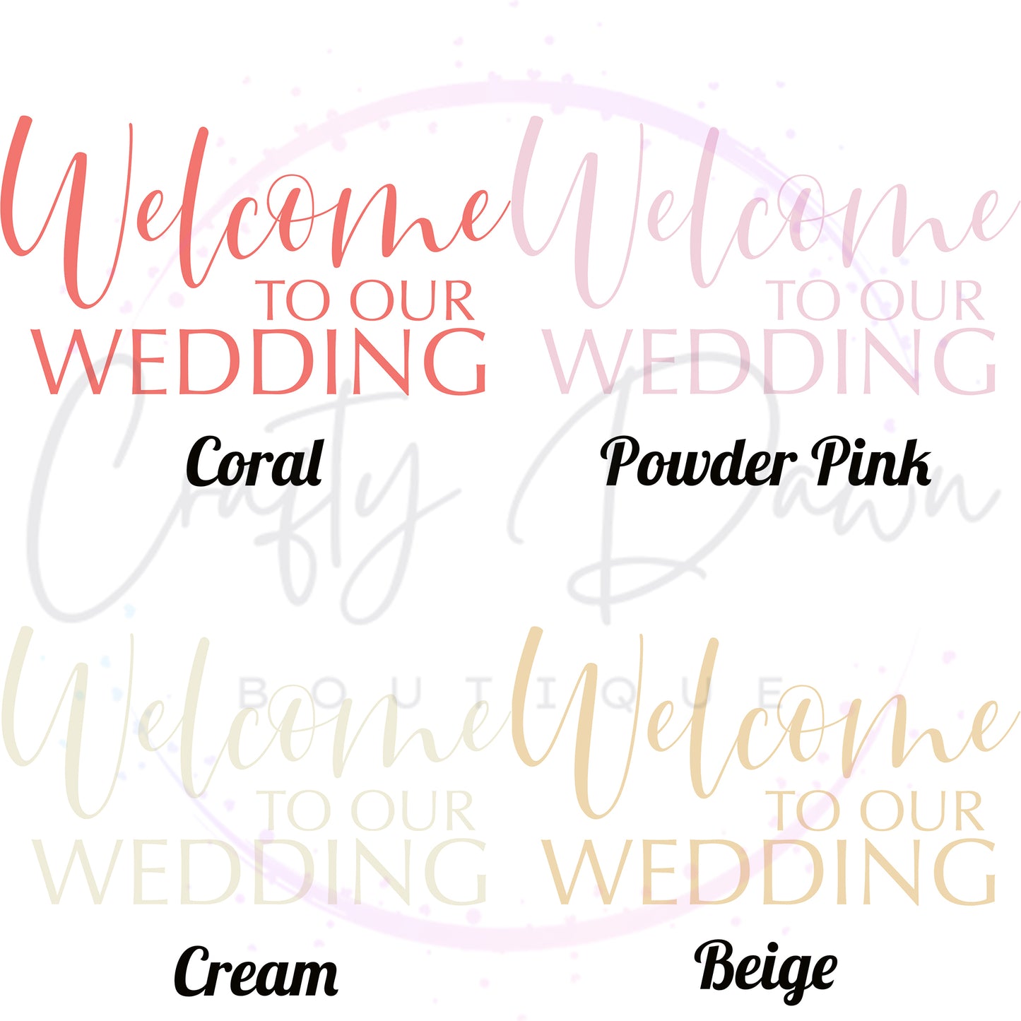 Welcome To Our Wedding Acrylic Wedding Sign