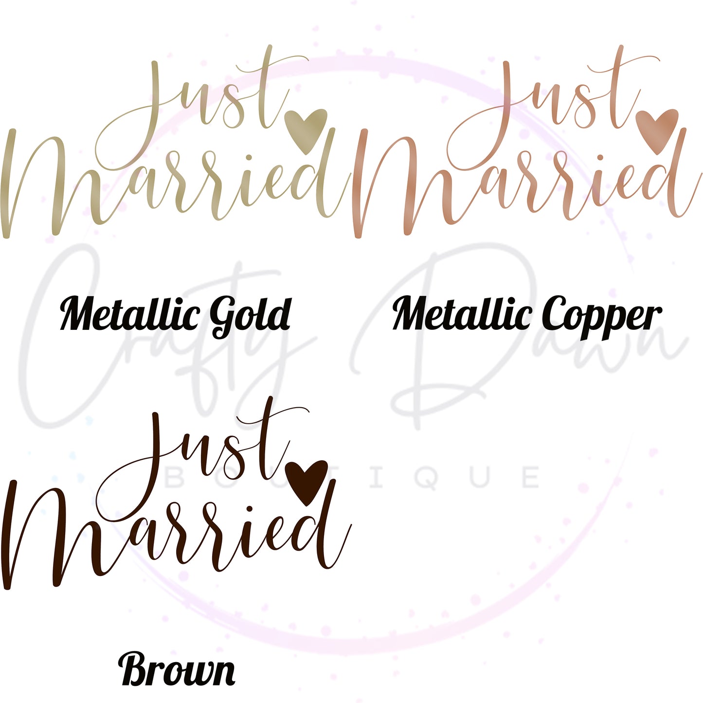 Just Married Acrylic Wedding Sign