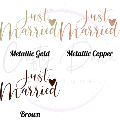 Just Married Acrylic Wedding Sign