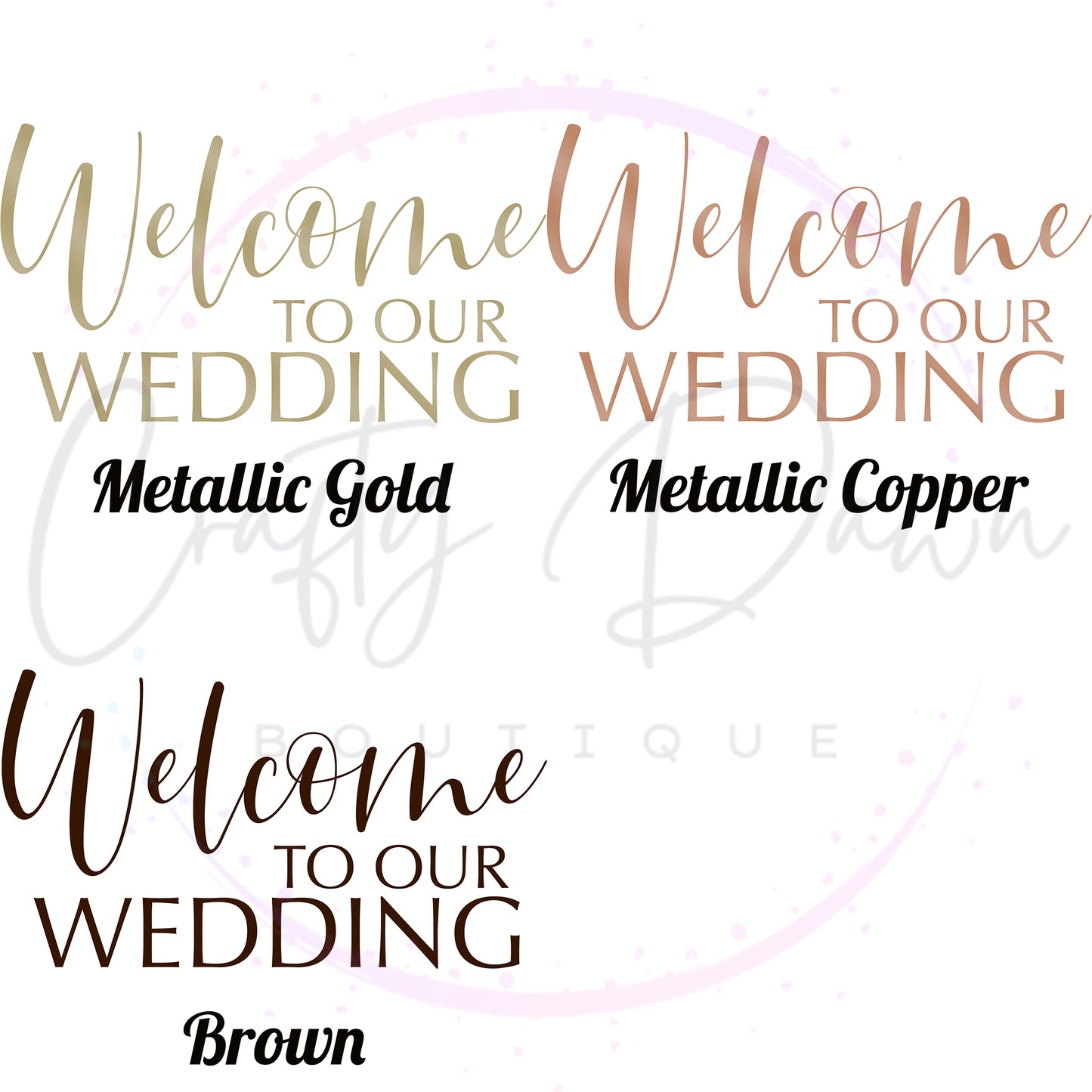 Welcome To Our Wedding Acrylic Wedding Sign