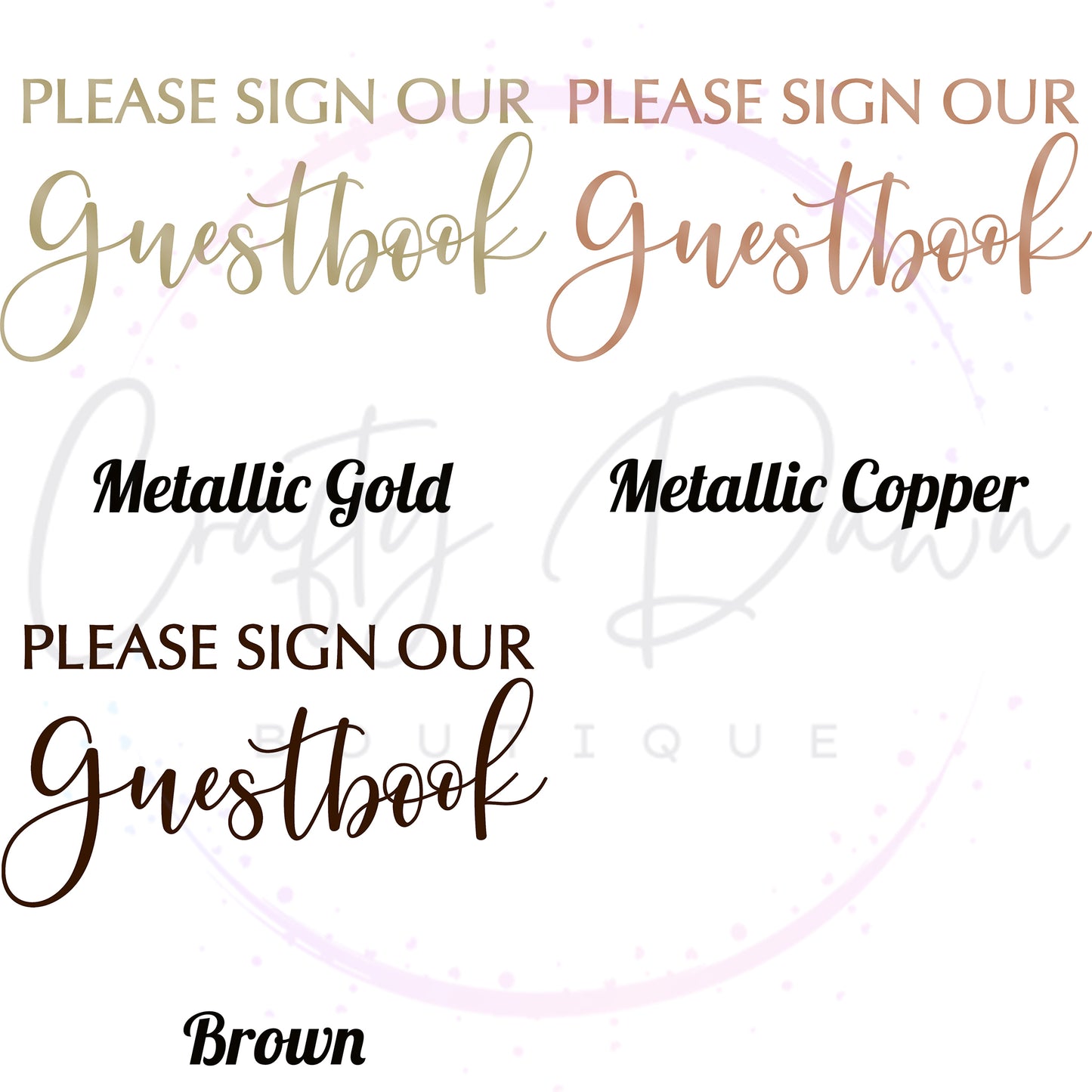 Please Sign Our Guestbook 2 Acrylic Wedding Sign