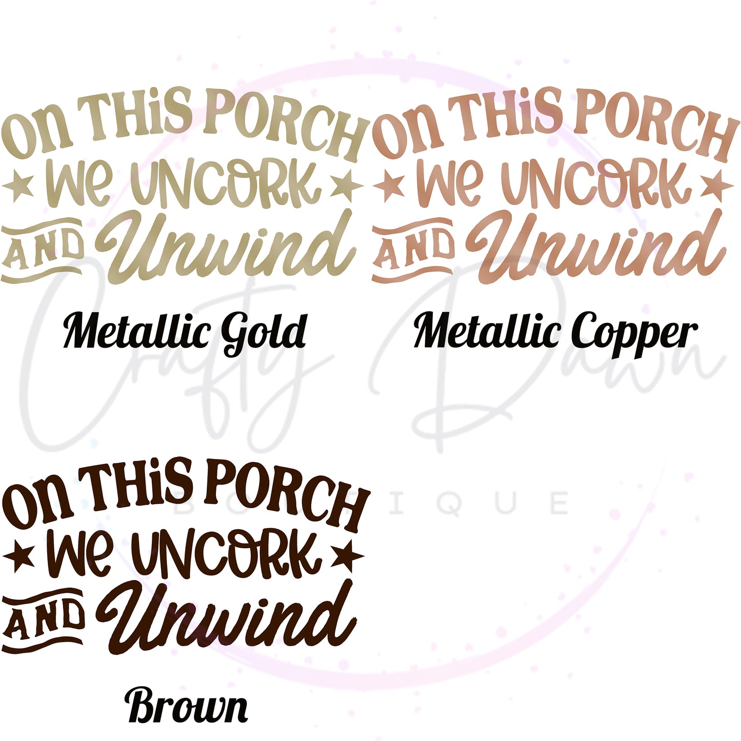 Uncork And Unwind Decal