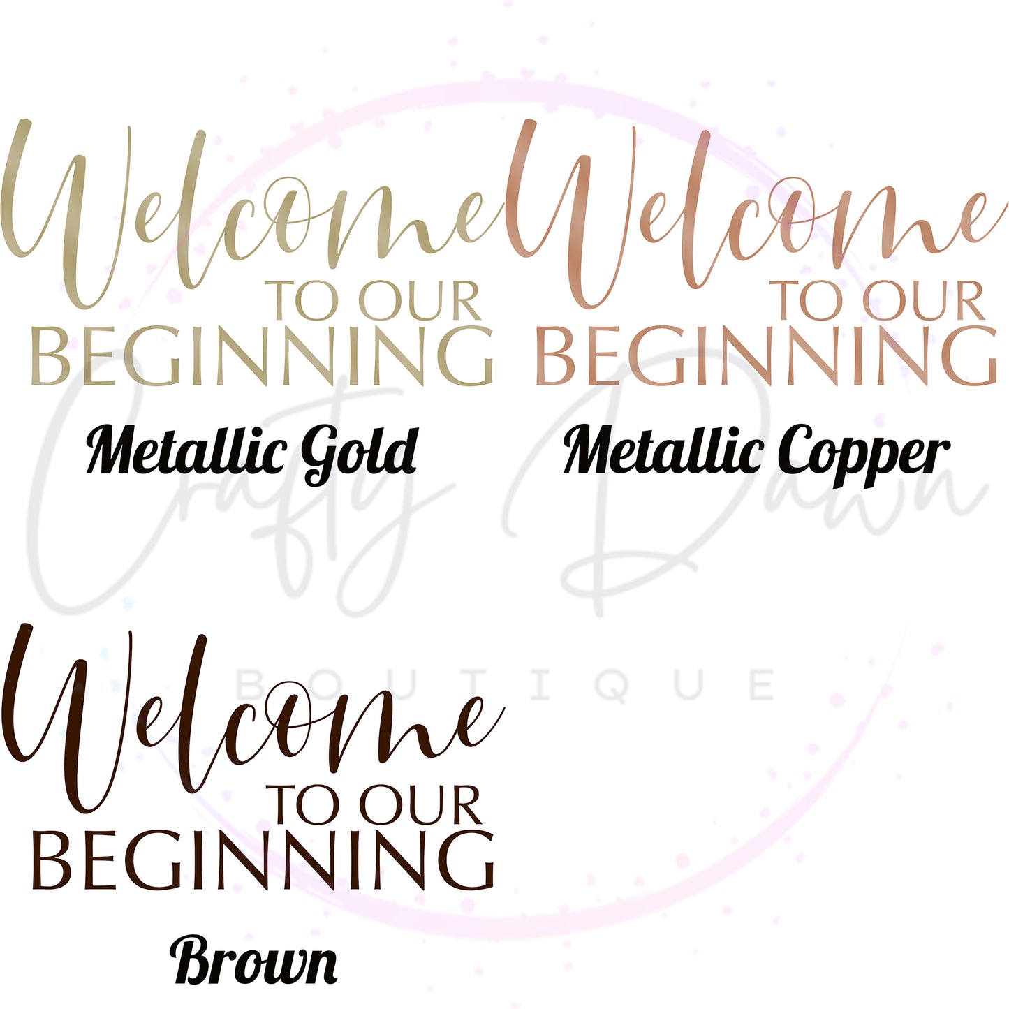 Welcome To Our Beginning Acrylic Wedding Sign