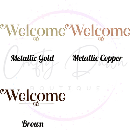 Welcome Acrylic Wedding Sign