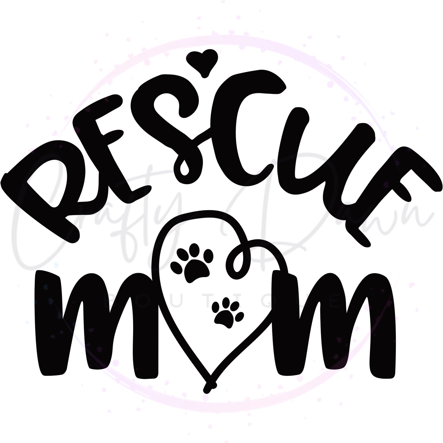 Rescue Mom Engraved Ornament