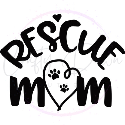 Rescue Mom Engraved Ornament