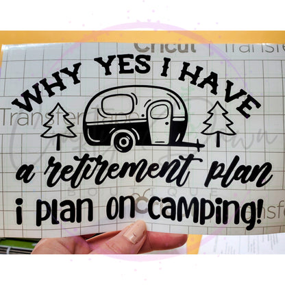 Camping Retirement Plan Decal