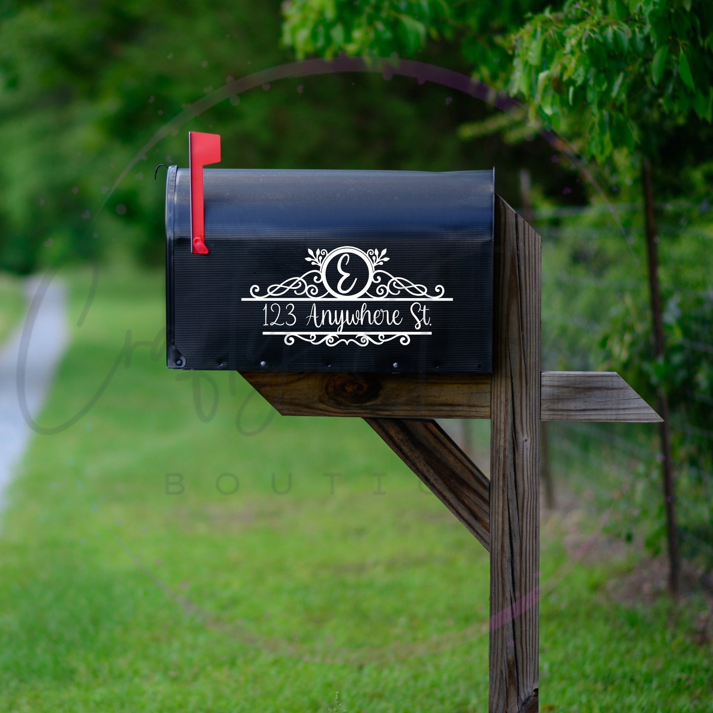 Monogram Mailbox Decal