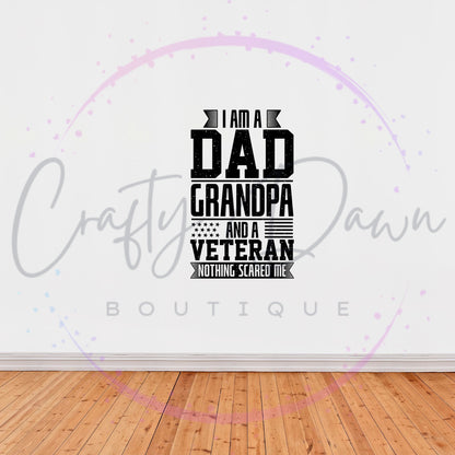 Dad Grandpa Veteran Decal