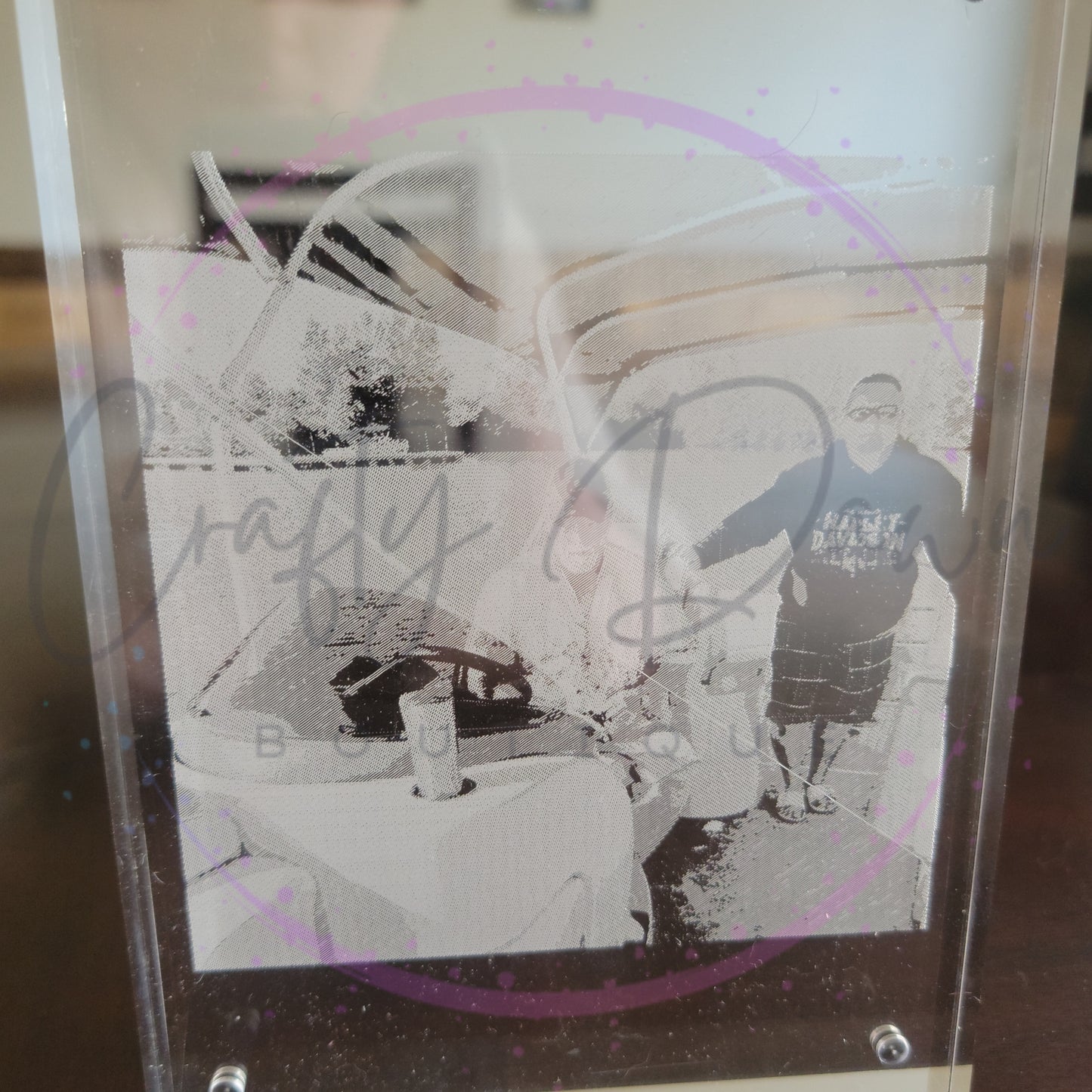 Custom Engraved Acrylic Block Photo