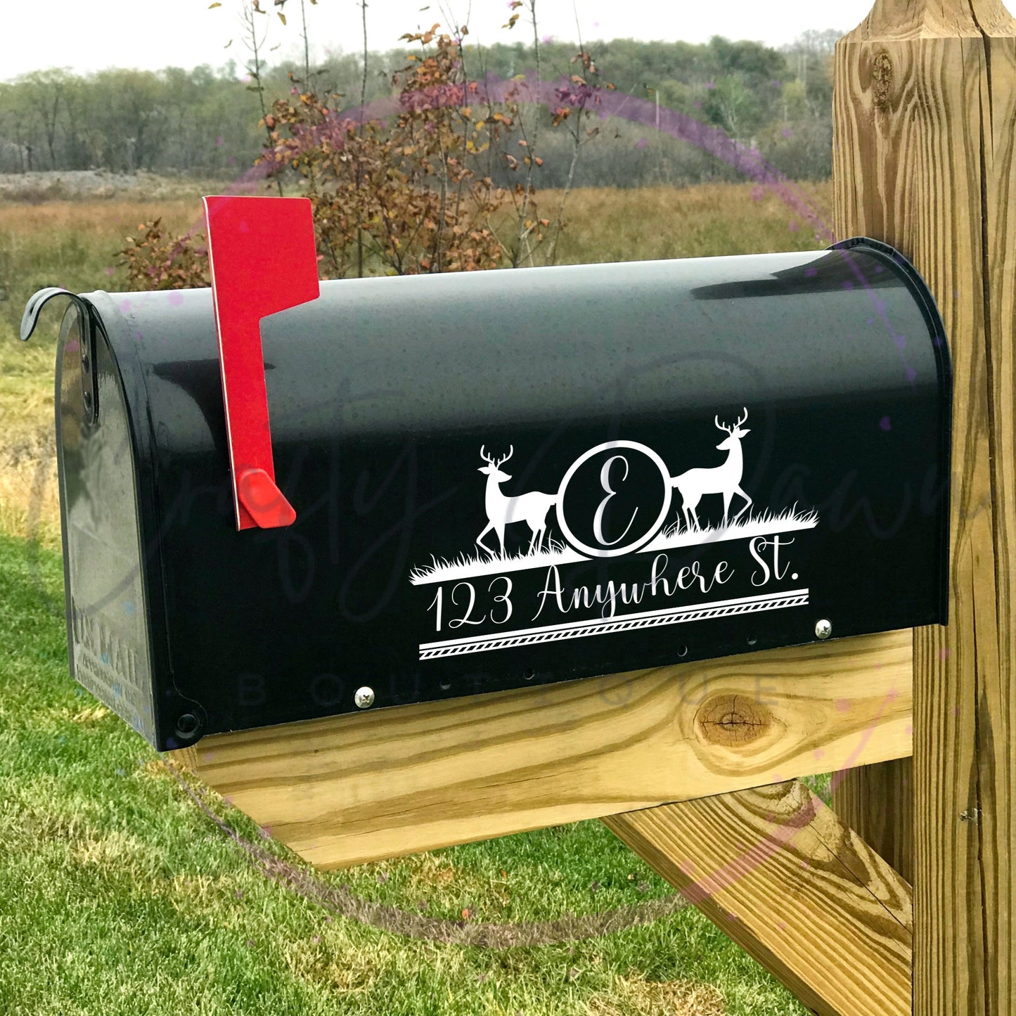 Deer Mailbox Decal