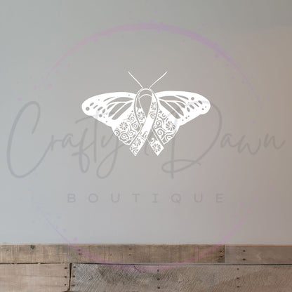 Ribbon Butterfly Decal